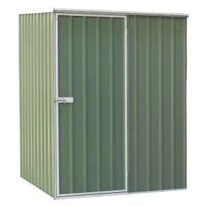 Dellonda Galvanised Steel Metal Garden/Outdoor/Storage Shed, 5FT x 5FT, Pent Style Roof – Green