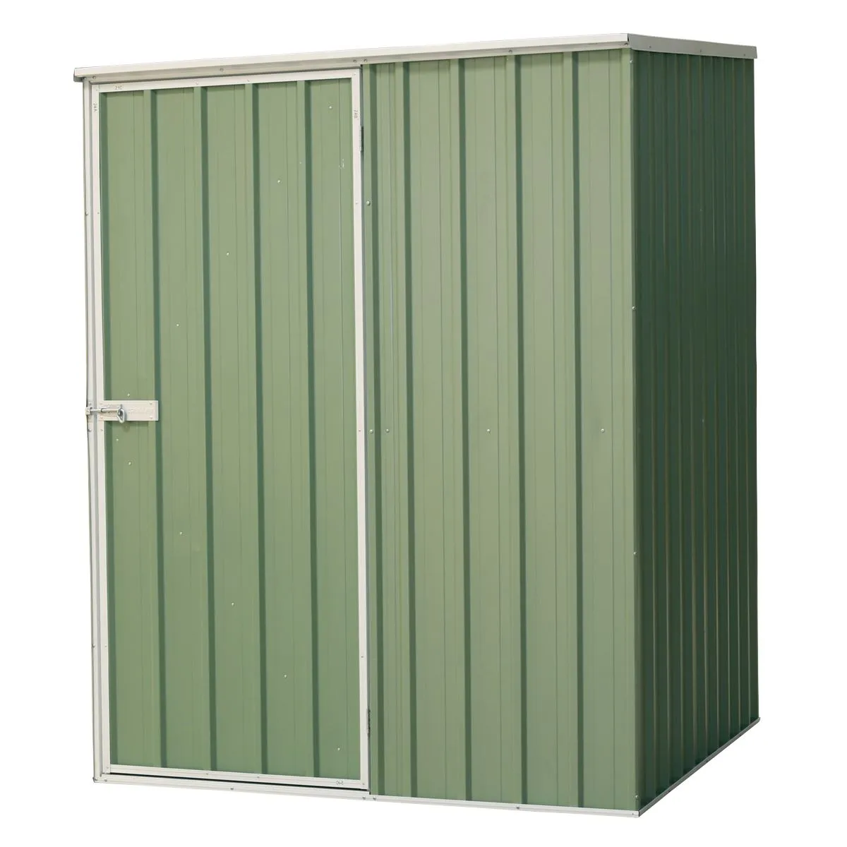 Dellonda Galvanised Steel Metal Garden/Outdoor/Storage Shed, 5FT x 5FT, Pent Style Roof – Green