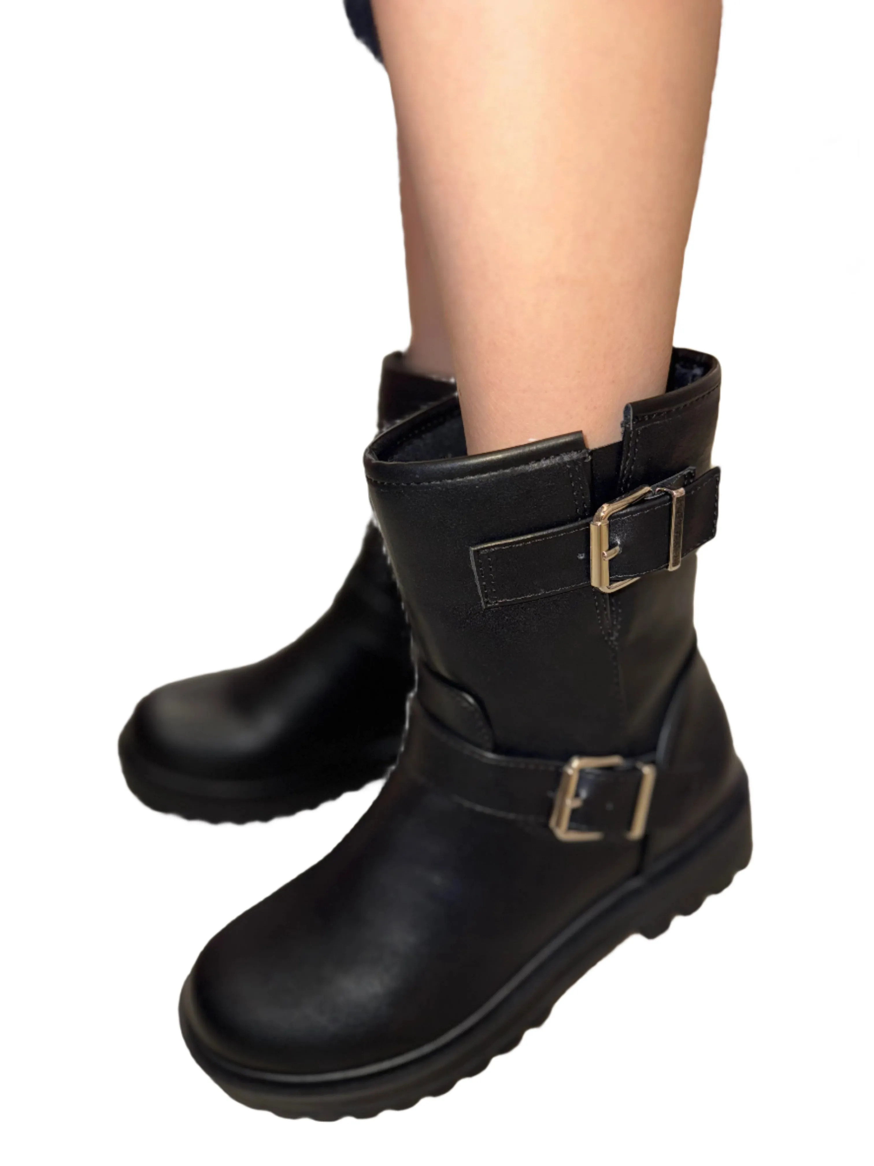 DOULBE BUCKLE BIKER BOOT NOEL-S