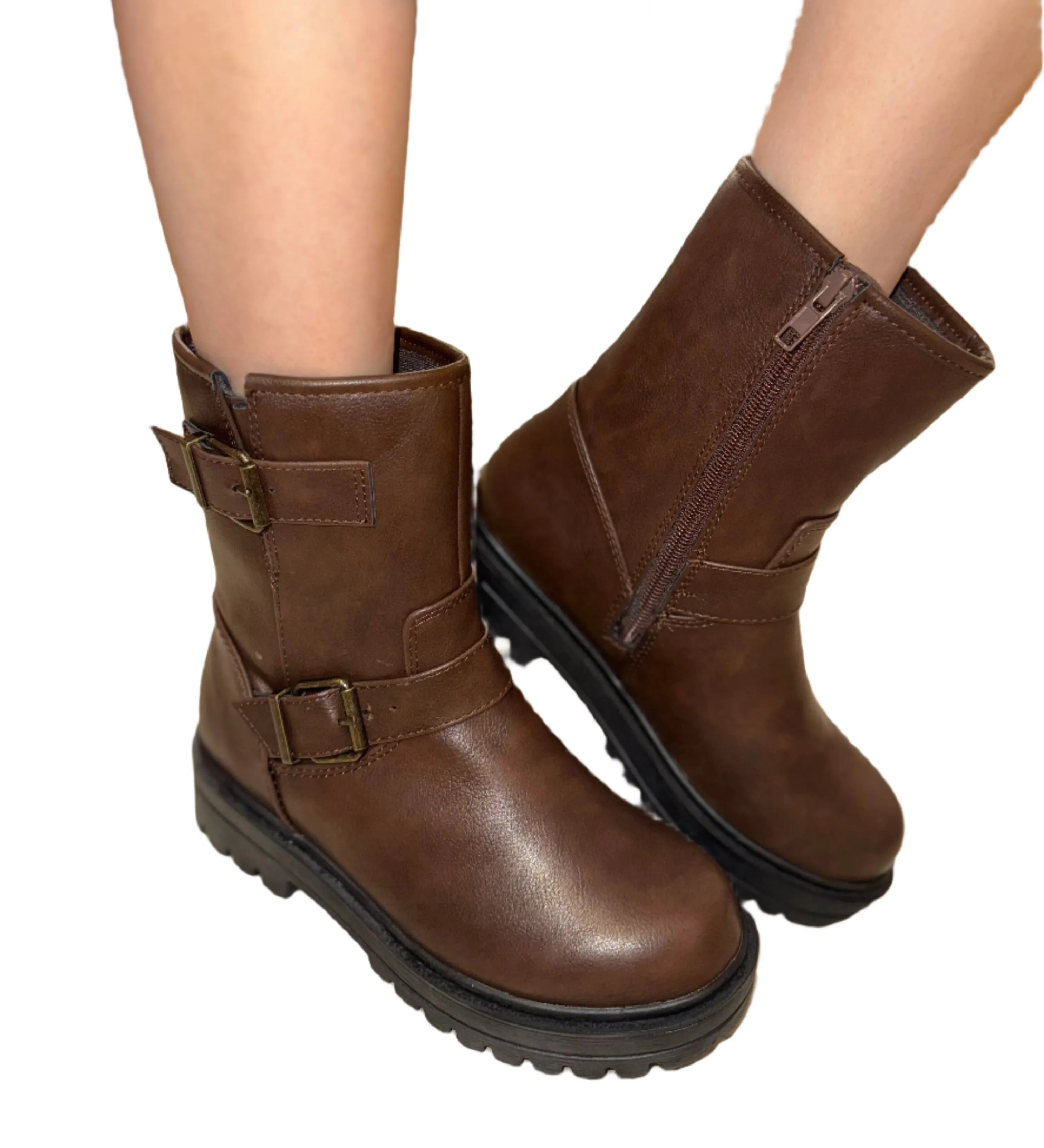 DOULBE BUCKLE BIKER BOOT NOEL-S