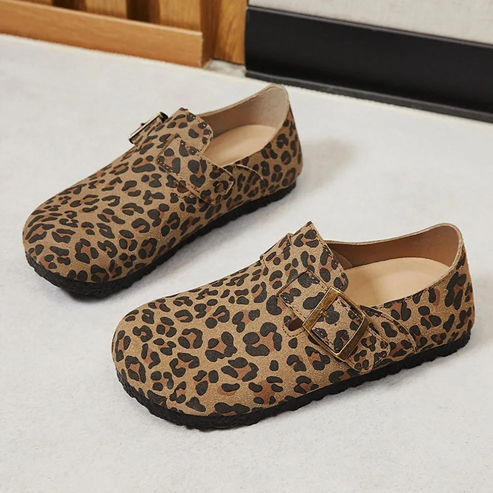 Edgy Water-Resistant Women's Monk Straps with Camouflage and Circular Pattern Outsole