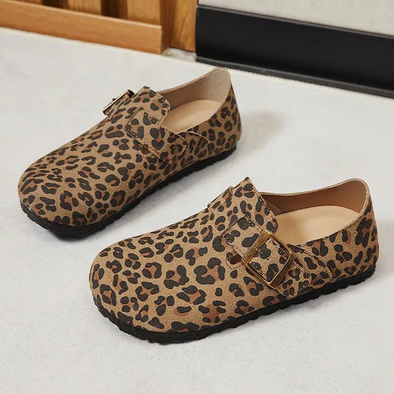 Edgy Water-Resistant Women's Monk Straps with Camouflage and Circular Pattern Outsole