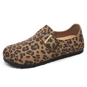 Edgy Water-Resistant Women's Monk Straps with Camouflage and Circular Pattern Outsole