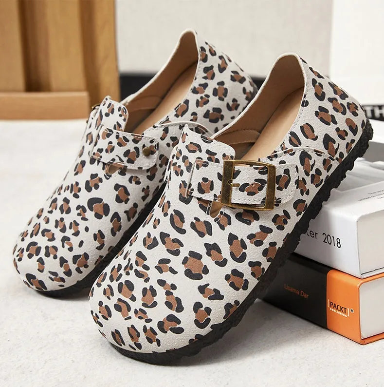 Edgy Water-Resistant Women's Monk Straps with Camouflage and Circular Pattern Outsole