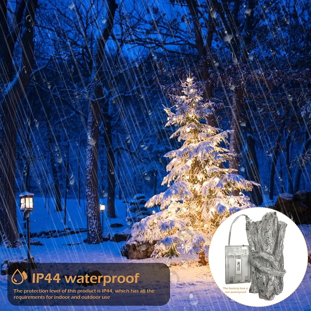 Fairy String Lights Waterproof 40 LED 4m Copper Wire Ribbon Bows Lights for Christmas