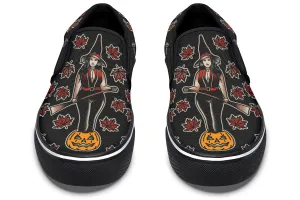 Fall Witch Slip On Shoes