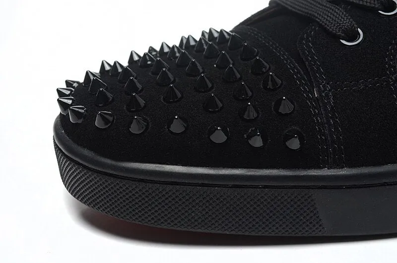 Fashion Flock Unisex Casual Sneakers Mens Solid Rivets Red Black Low Top Bottom Flats Blue Fashion Laofers Lace-Up Shoes Size 47