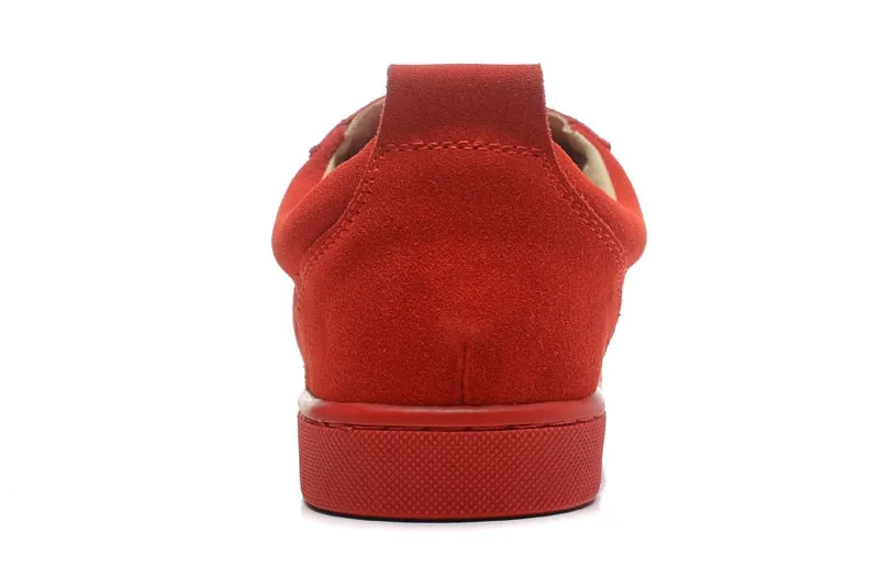 Fashion Flock Unisex Casual Sneakers Mens Solid Rivets Red Black Low Top Bottom Flats Blue Fashion Laofers Lace-Up Shoes Size 47