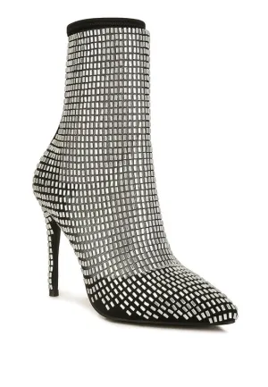 Fashion Forward- Rhinestone Embellished  Bootie