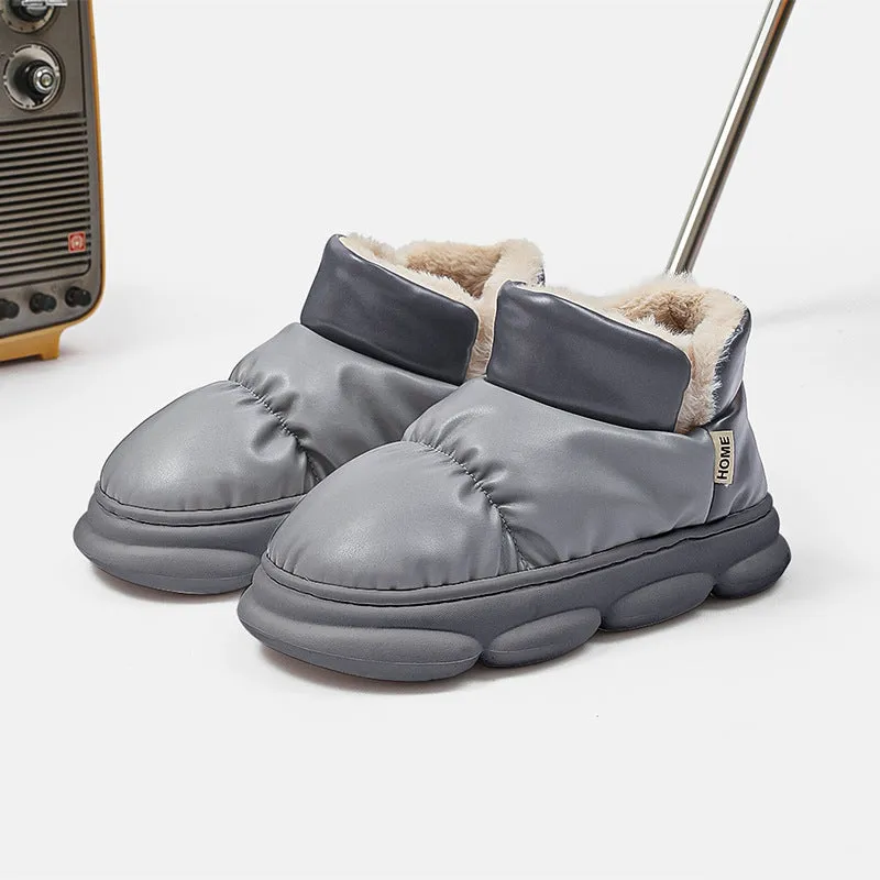 Faux Leather Waterproof Boots