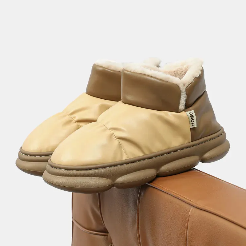 Faux Leather Waterproof Boots