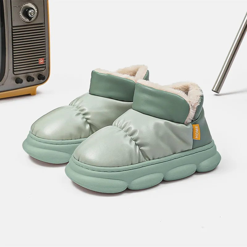Faux Leather Waterproof Boots