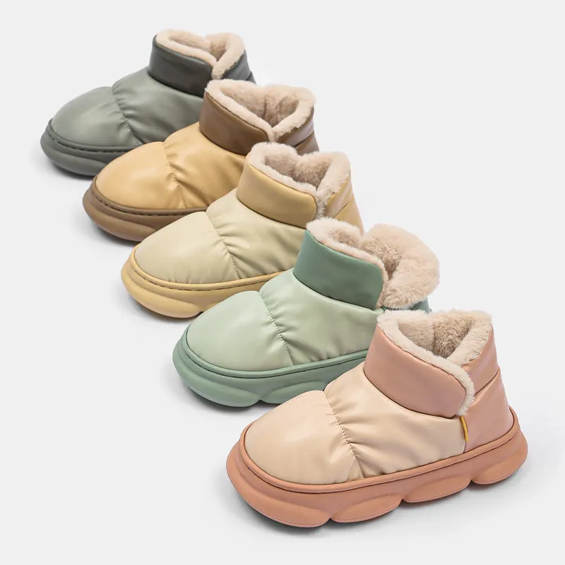 Faux Leather Waterproof Boots