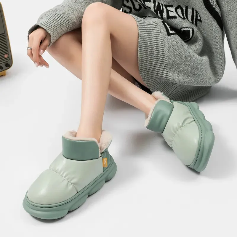 Faux Leather Waterproof Boots