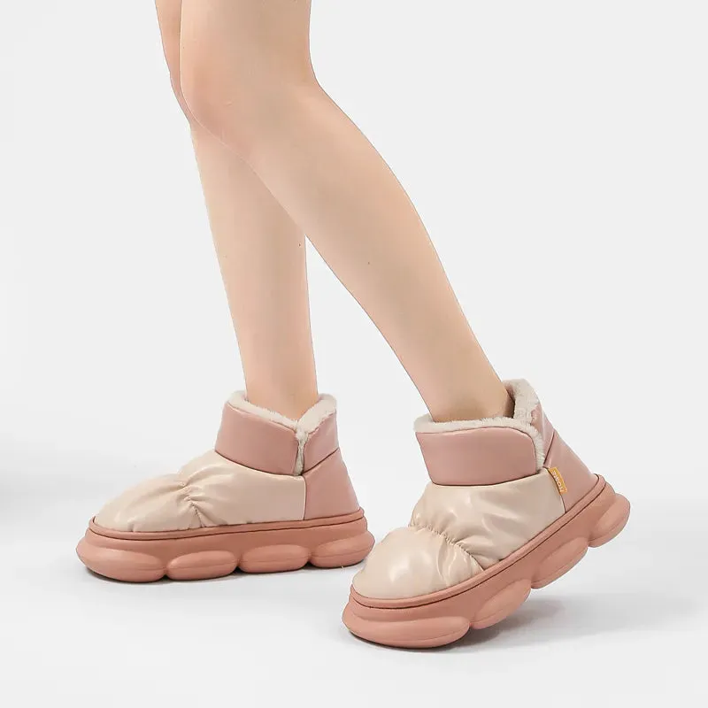 Faux Leather Waterproof Boots