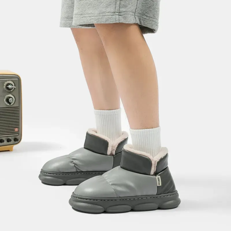 Faux Leather Waterproof Boots