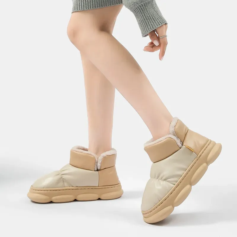 Faux Leather Waterproof Boots
