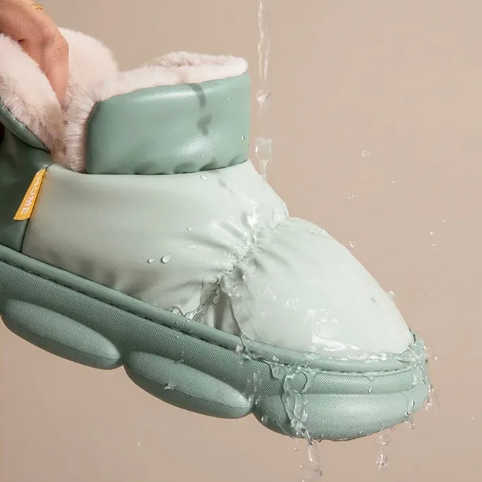 Faux Leather Waterproof Boots
