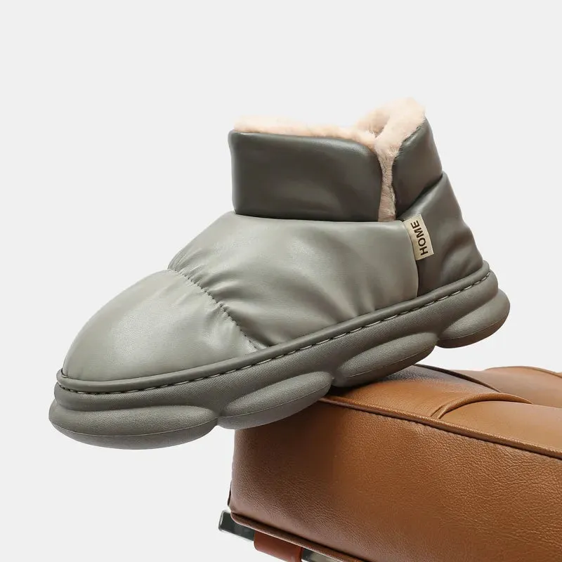 Faux Leather Waterproof Boots