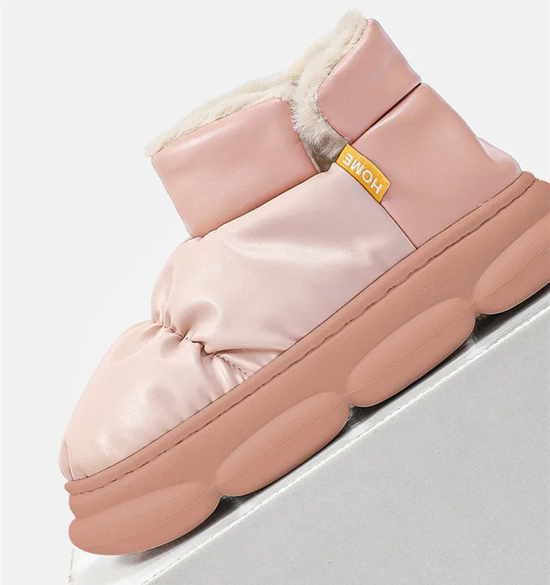 Faux Leather Waterproof Boots