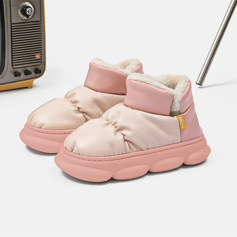 Faux Leather Waterproof Boots