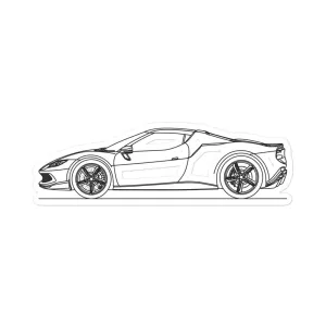 Ferrari 296 GTB Silhouette Sticker