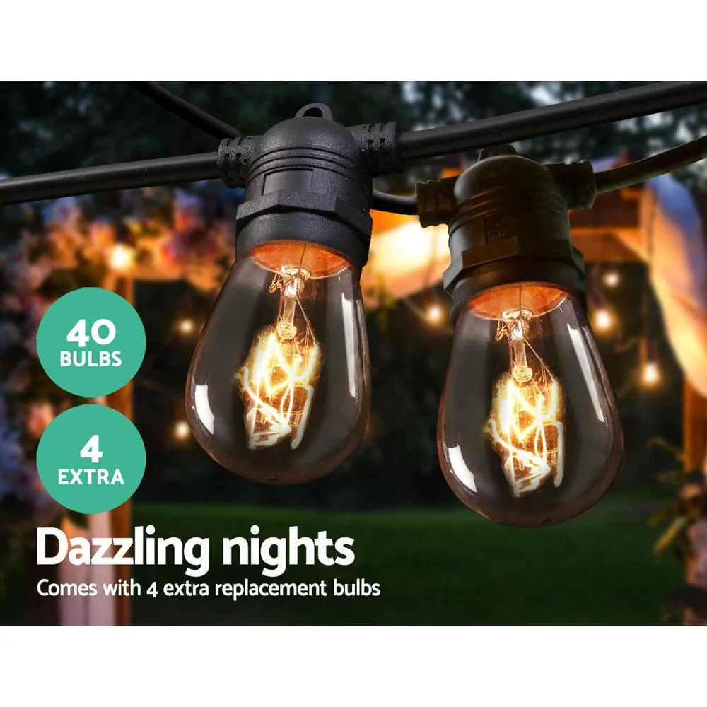 Festoon String Lights Christmas Bulbs Party Wedding Garden Party 38m
