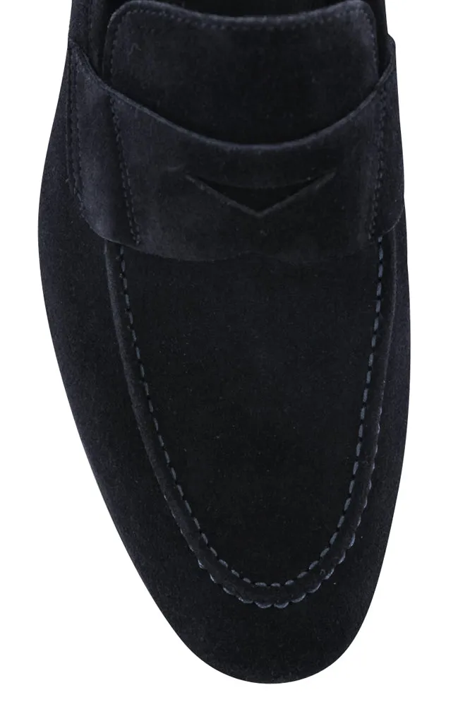 Fiori Di Lusso Dark Blue Penny Loafers