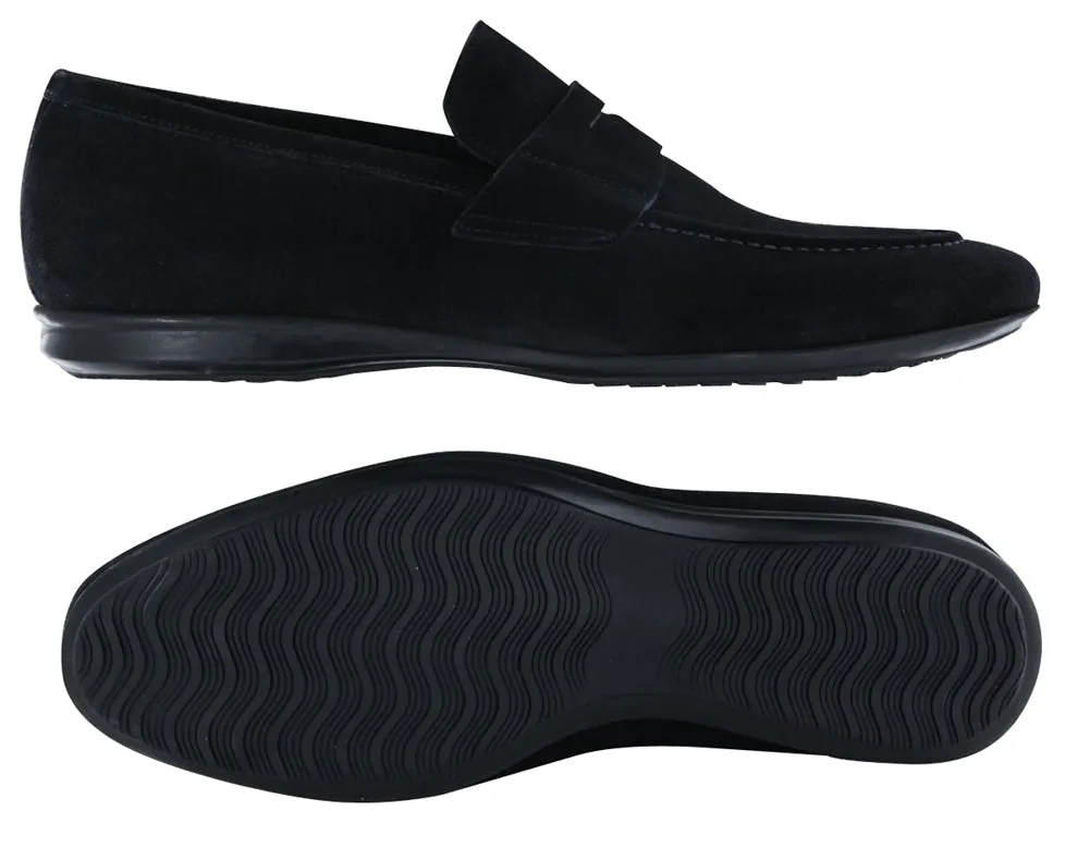 Fiori Di Lusso Dark Blue Penny Loafers