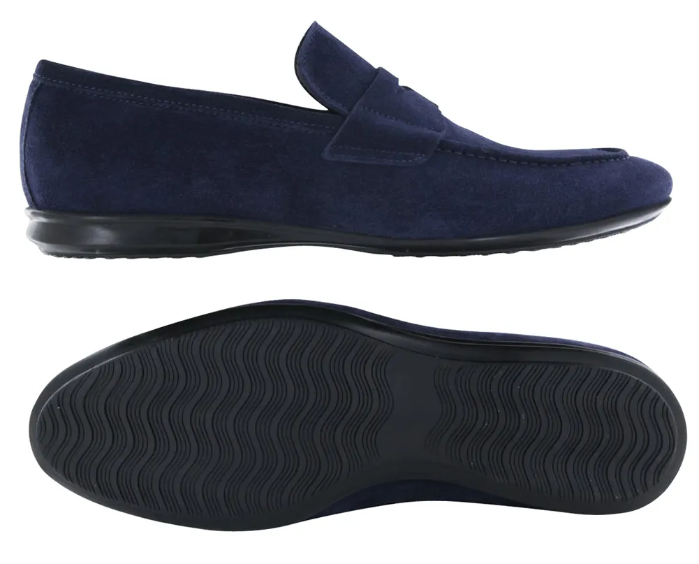 Fiori Di Lusso Navy Blue Penny Loafers