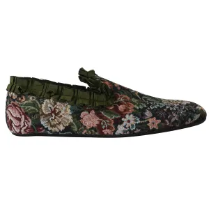 Fiori Ricamo Floral Slides Loafers Shoes