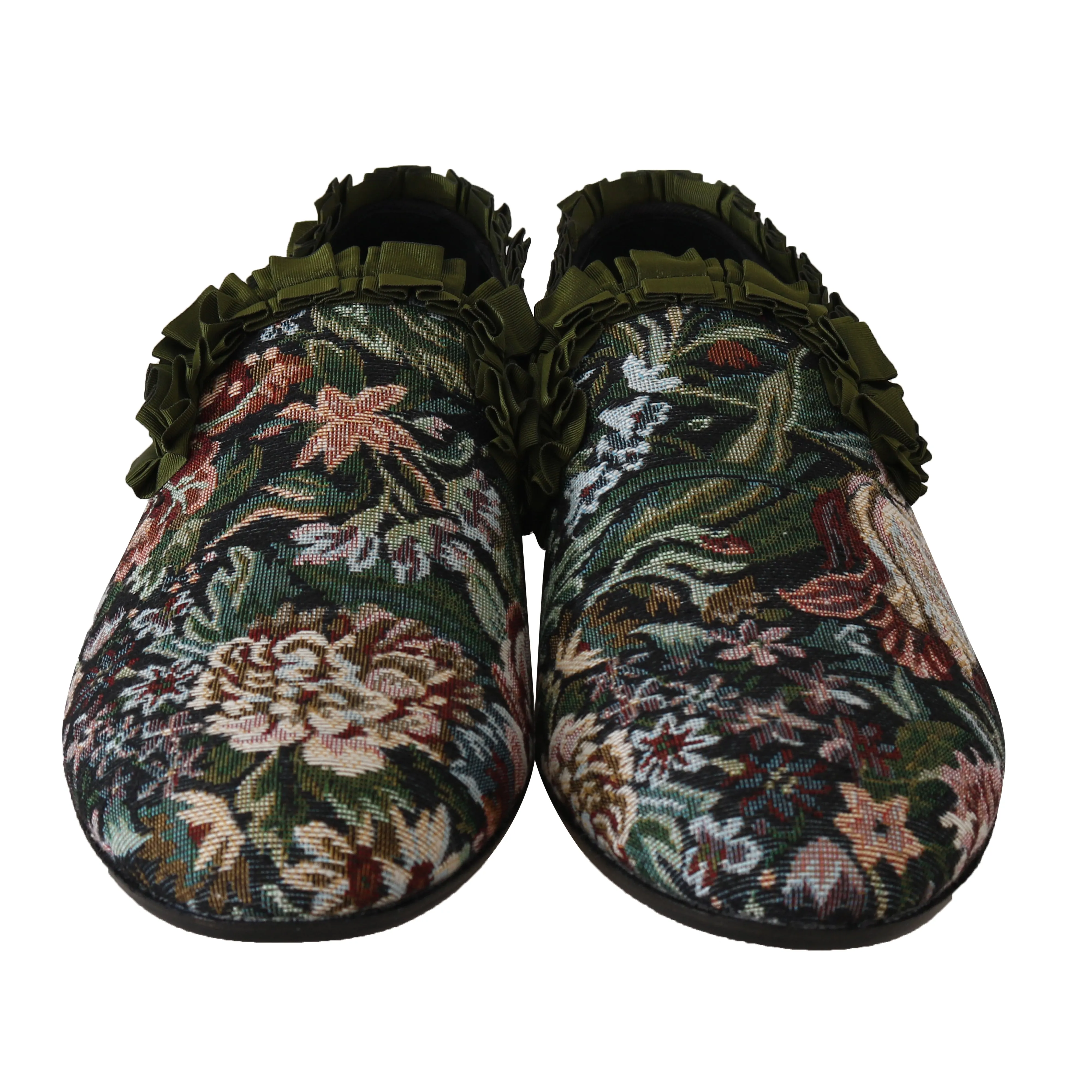 Fiori Ricamo Floral Slides Loafers Shoes