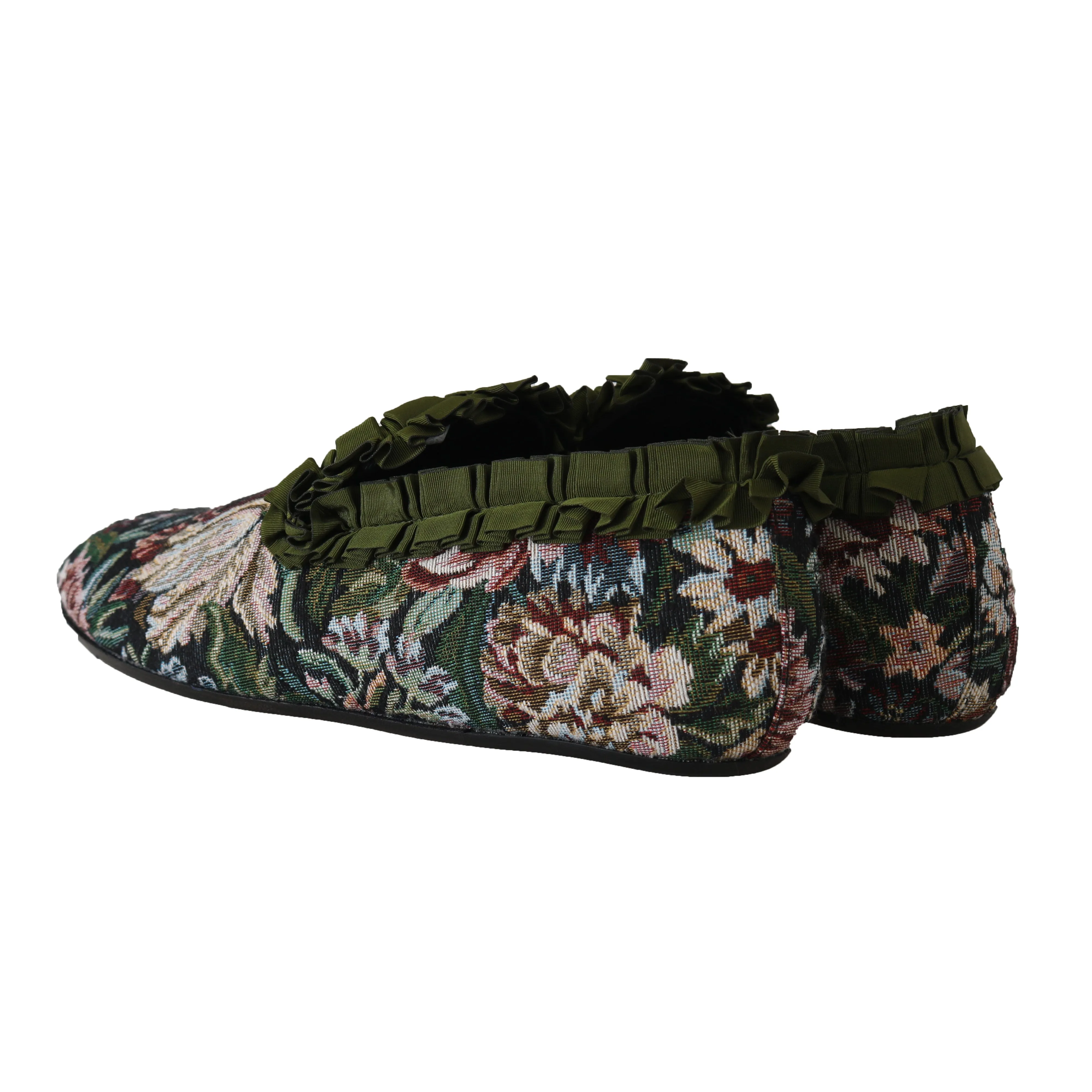 Fiori Ricamo Floral Slides Loafers Shoes