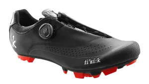 Fizik Men's M4B Uomo Shoes BOA - Black/Black With Red Trim