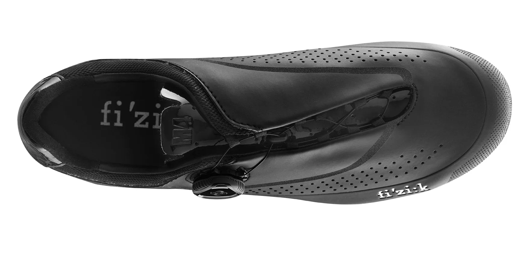 Fizik Men's M4B Uomo Shoes BOA - Black/Black With Red Trim