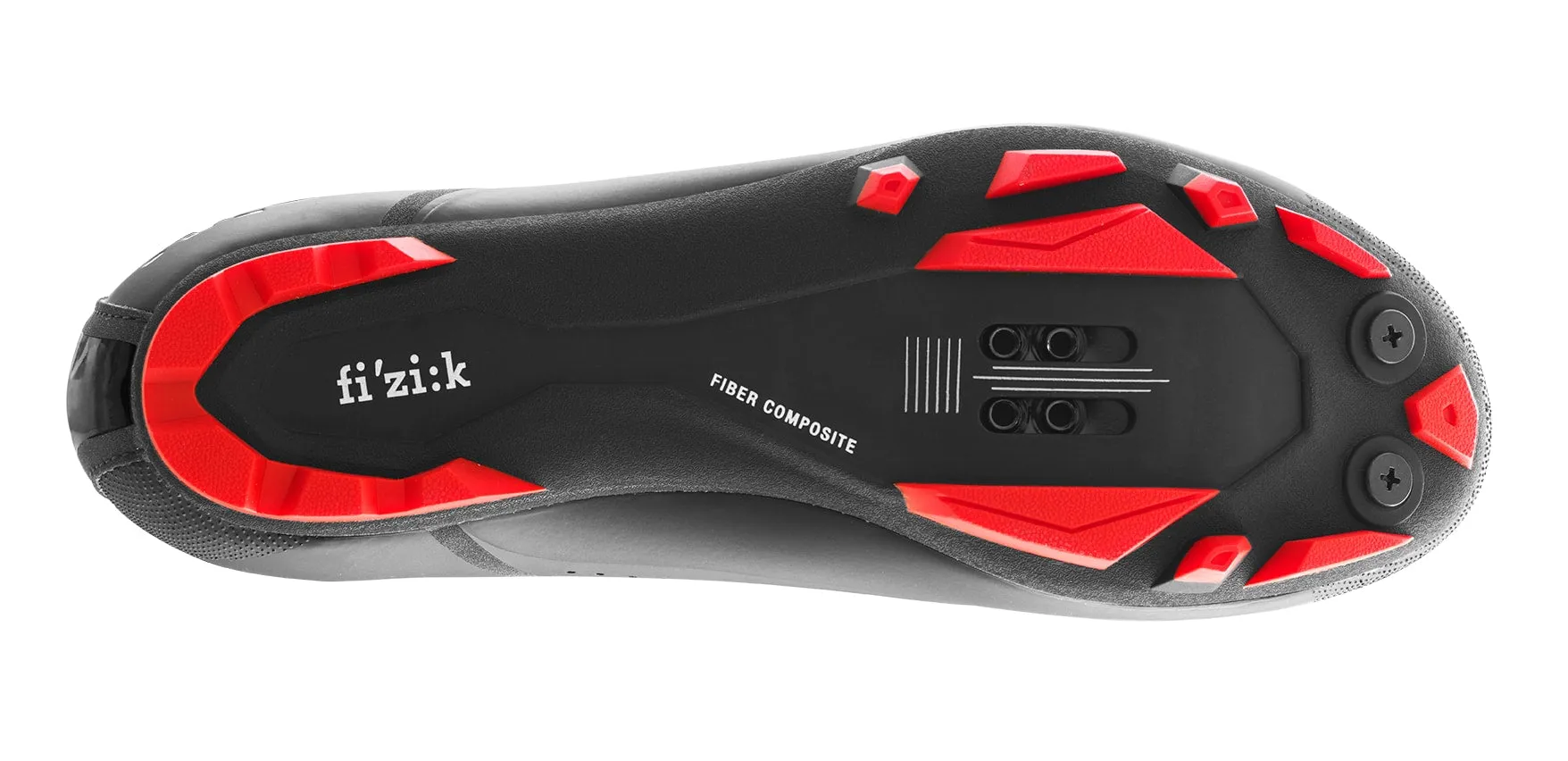 Fizik Men's M4B Uomo Shoes BOA - Black/Black With Red Trim