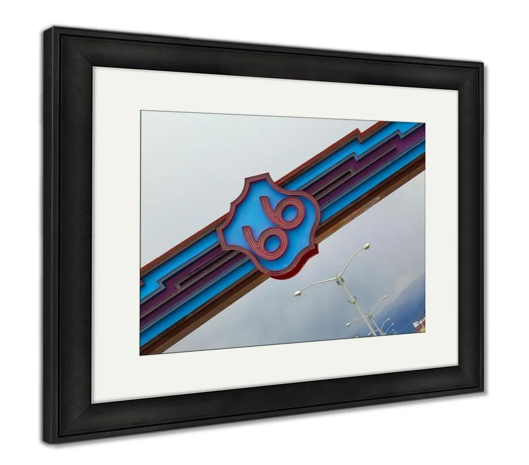 Framed Print, Historic Route 66 In Albuquerque New Mexico