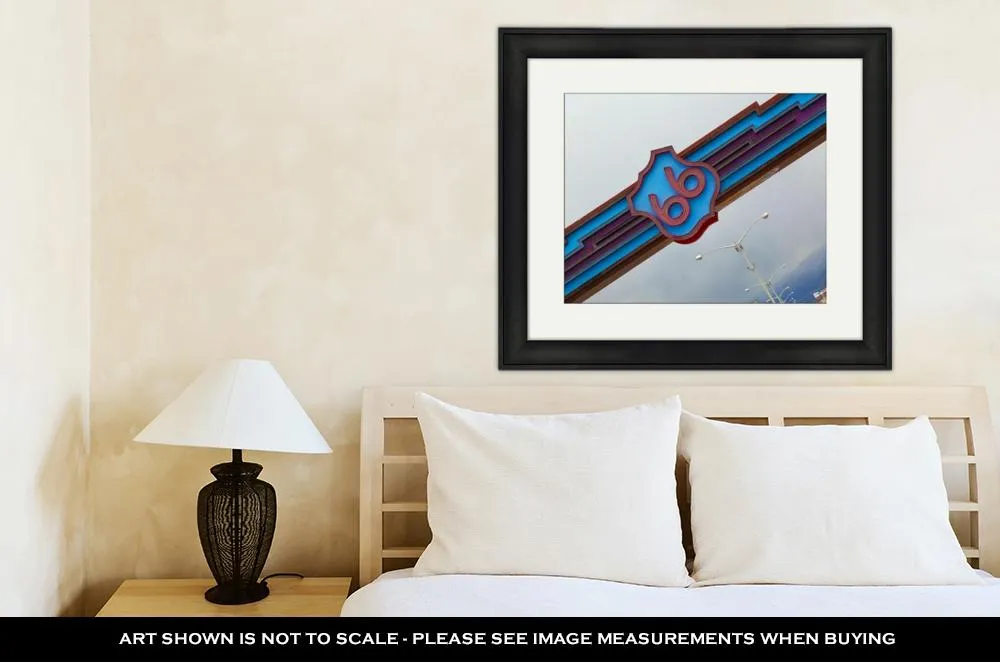 Framed Print, Historic Route 66 In Albuquerque New Mexico