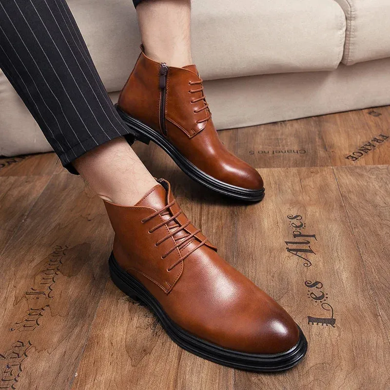FusionFit Leder-Ankle-Boots für Herren