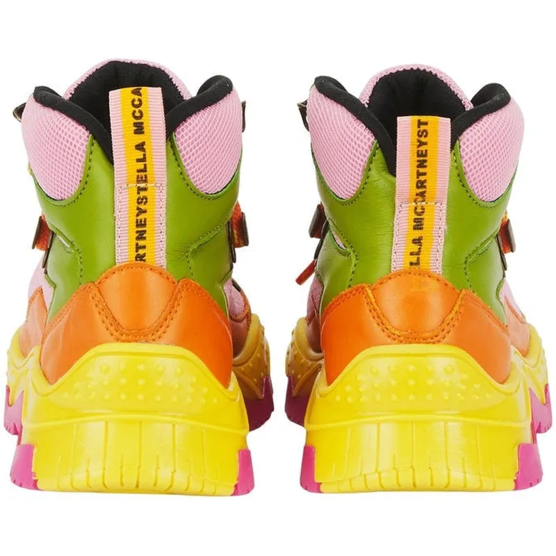 Girls Colour Block Lace Ups Boots