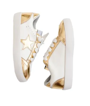 Girls Gold Star Sneakers