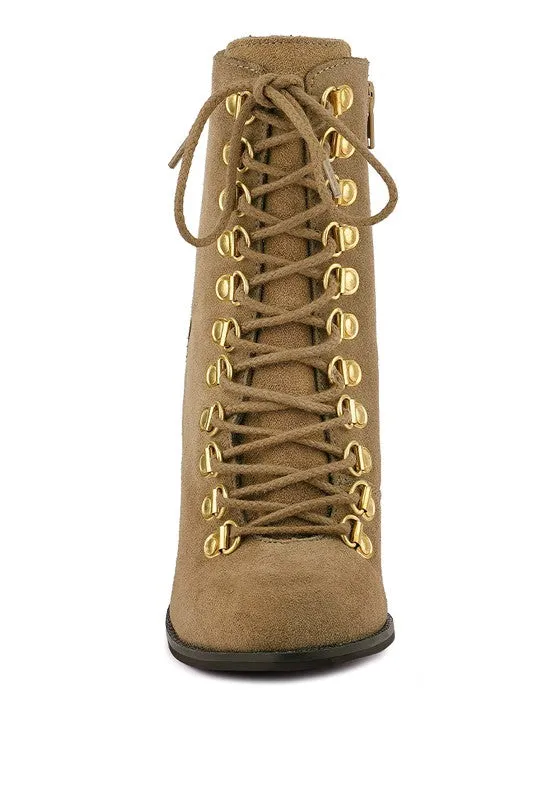 GOOSE FEATHER Antique High Heeled Ankle Boot