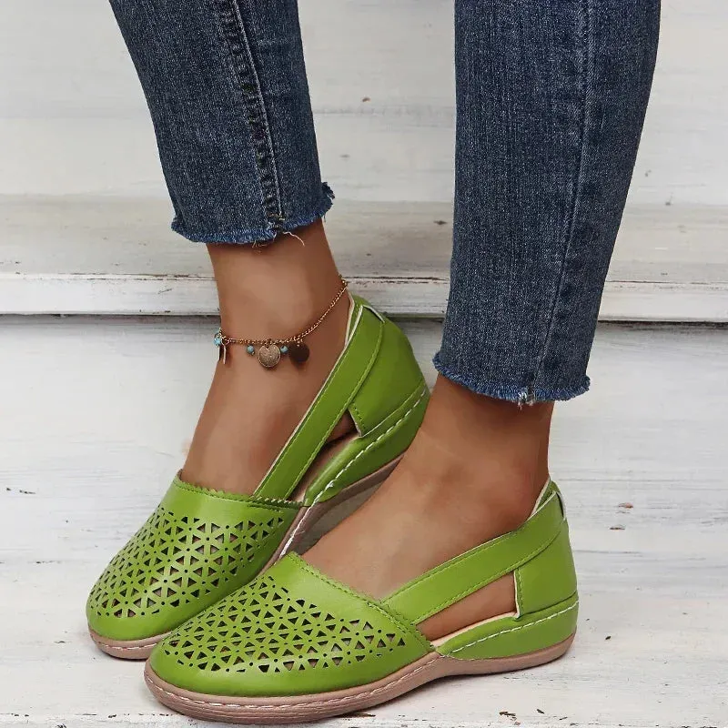 Grace - Perforated Slip-On Flats