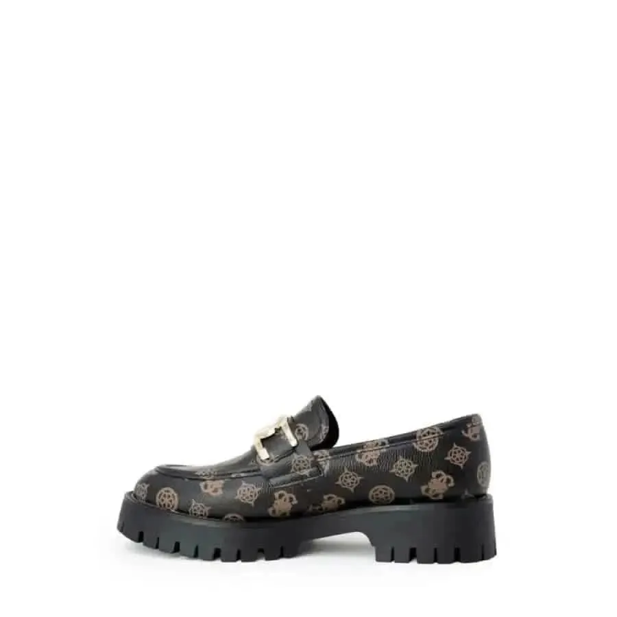 Guess Women's Brown Slip-On Shoes with Print