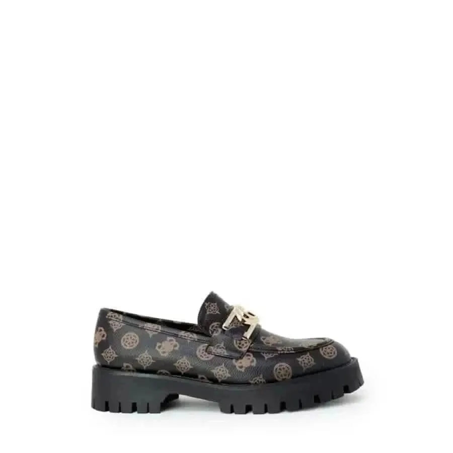 Guess Women's Brown Slip-On Shoes with Print