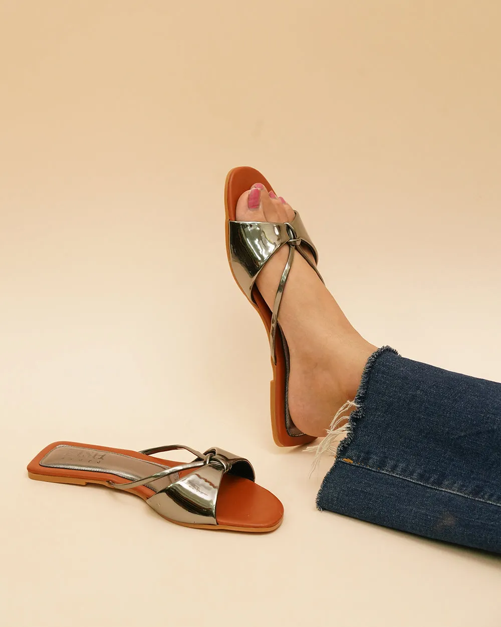 Gunmetal Carolina Flats