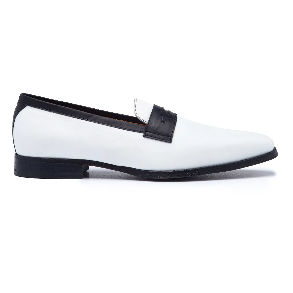 Handmade Two Tone Leather Loafers for Men