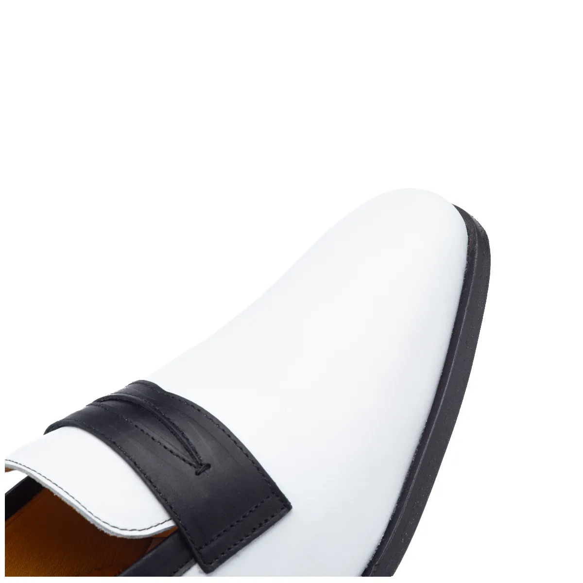 Handmade Two Tone Leather Loafers for Men