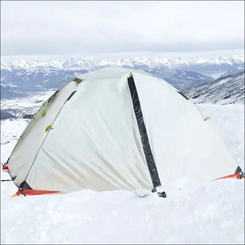Hewolf 1595 outdoor double layer ultralight aluminum pole waterproof windproof camping tent 2.51kg