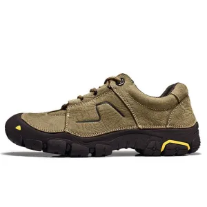 High Quality Men Outdoor Shoes Genuine Leather FLats Shoes Lace Up Antilsip Rubber Shoes Waterproof Casual Shoes Autumn